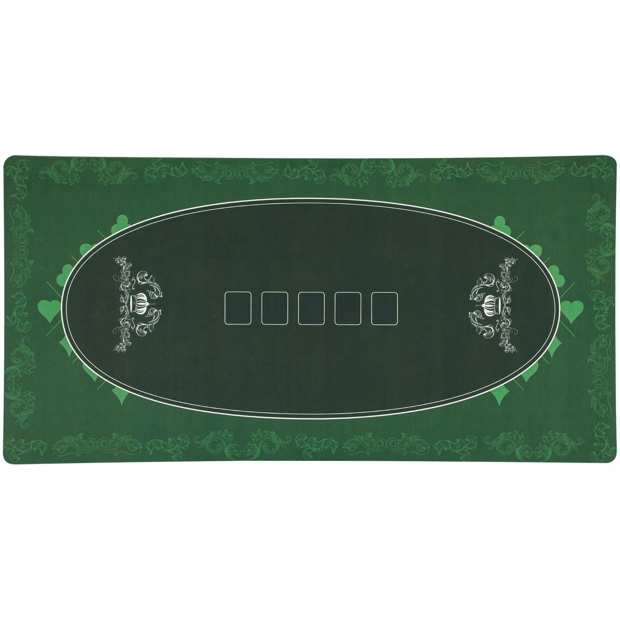 Soozier Poker Table Top Poker Mat for 6 Player, Green