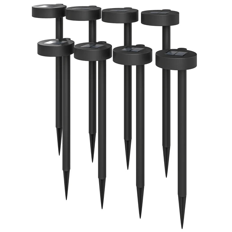 8 Pack Solar Garden Lights Outdoor Auto On/Off Solar Pathway Lights, IP44 for Driveway, Walkway, Yard Landscape Lighting