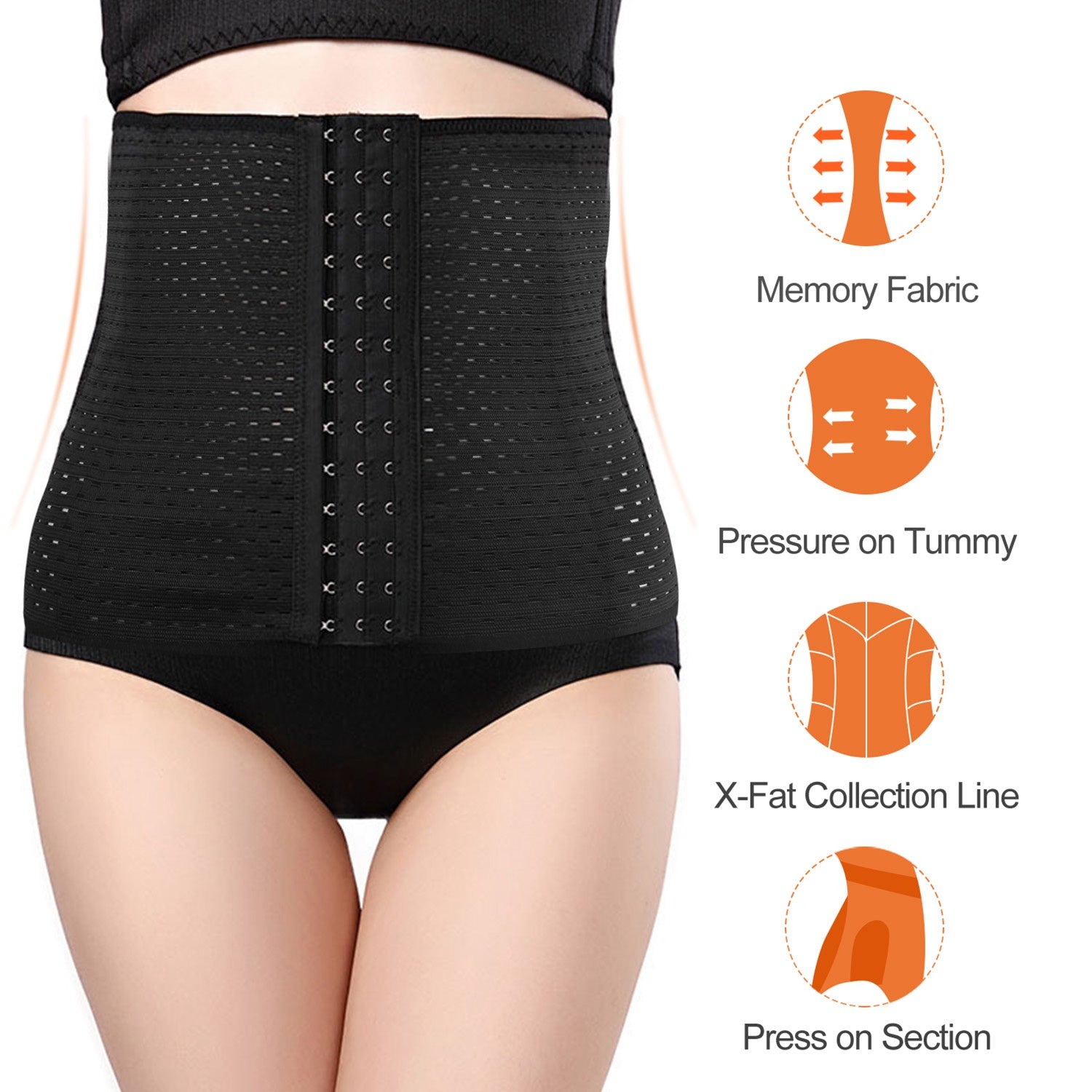 U-Shaped Slimming Waist Belt Body Abdominal Shapewear Memory Fabric Office Ladies Postpartum Mothers