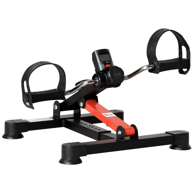 Soozier Pedal Exerciser Under Desk Bike with LCD Display, Adjustable Resistance, Mini Exercise Bike for Home Office