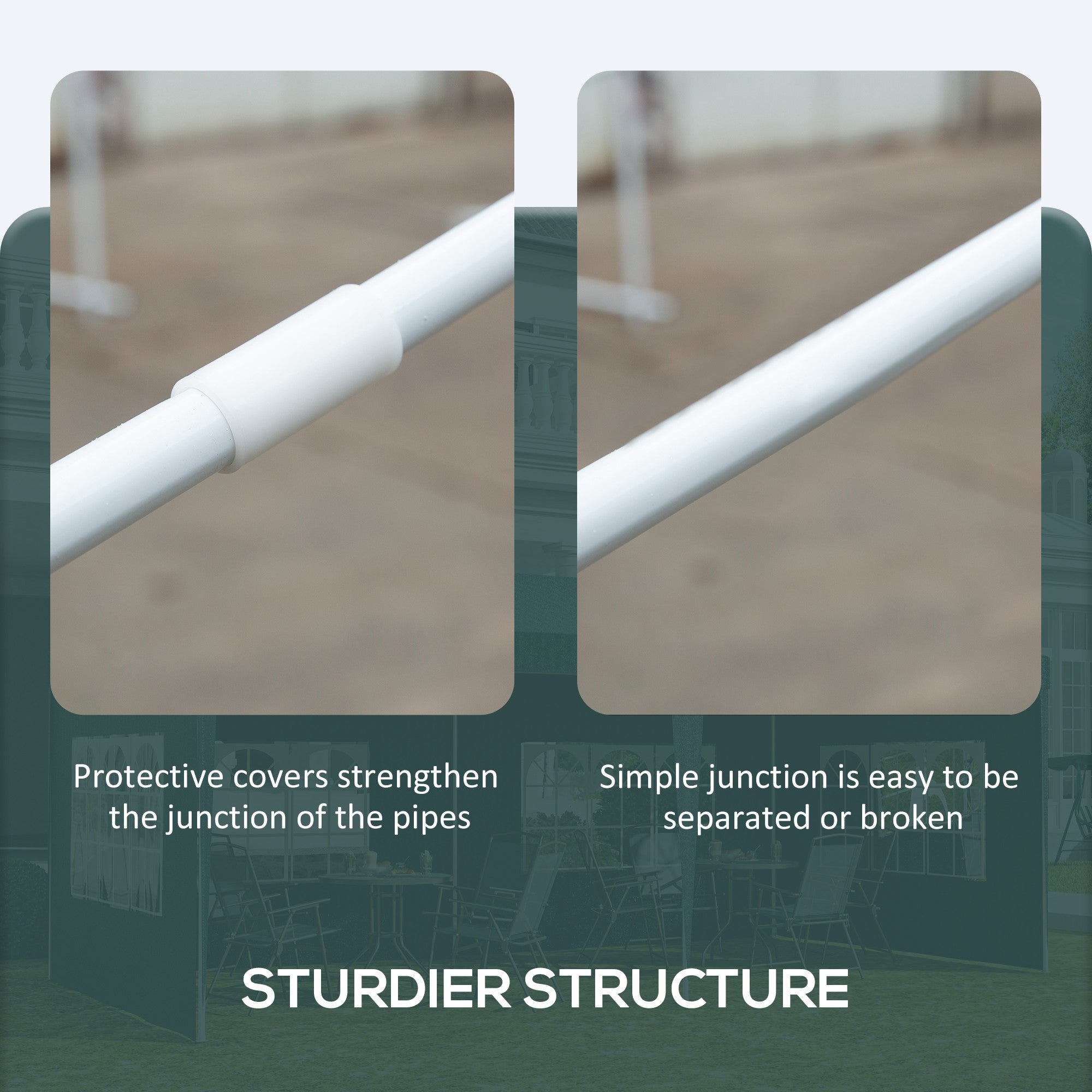 Outsunny 19' x 9' Party Tent Gazebo Canopy with 4 Removable Window Side Walls for Outdoor Event with Wind Ropes and Ground Stakes