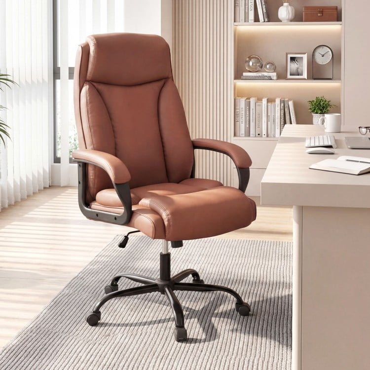 400LBS Big and Tall Chair High Back Executive Chair Ergonomic Leather Computer Chair