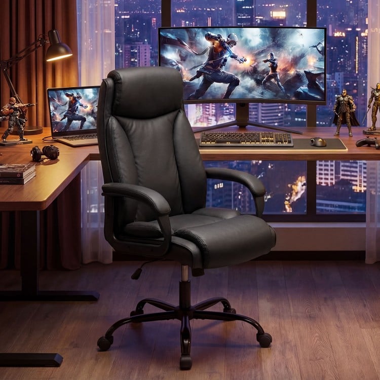 400LBS Big and Tall Chair High Back Executive Chair Ergonomic Leather Computer Chair