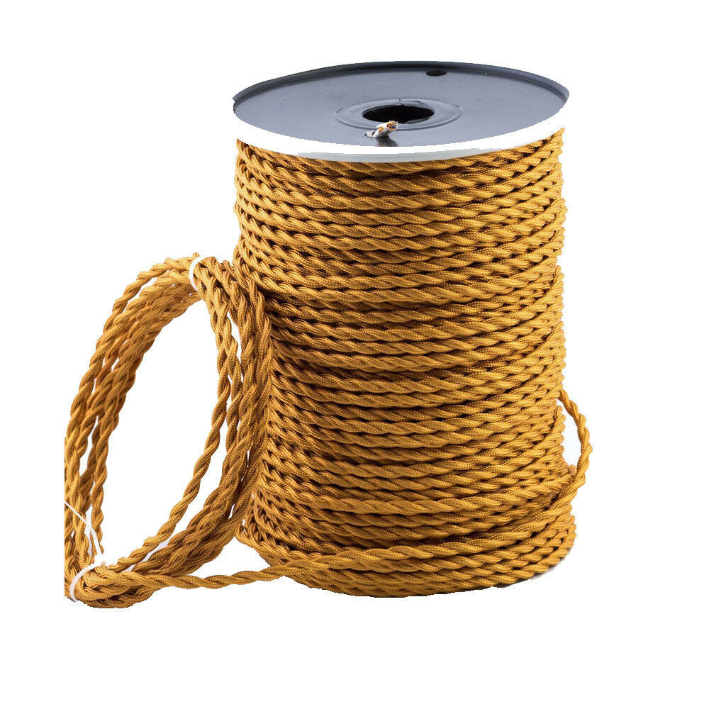 3 Core Twisted Fabric Flex Electrical Wire~2107