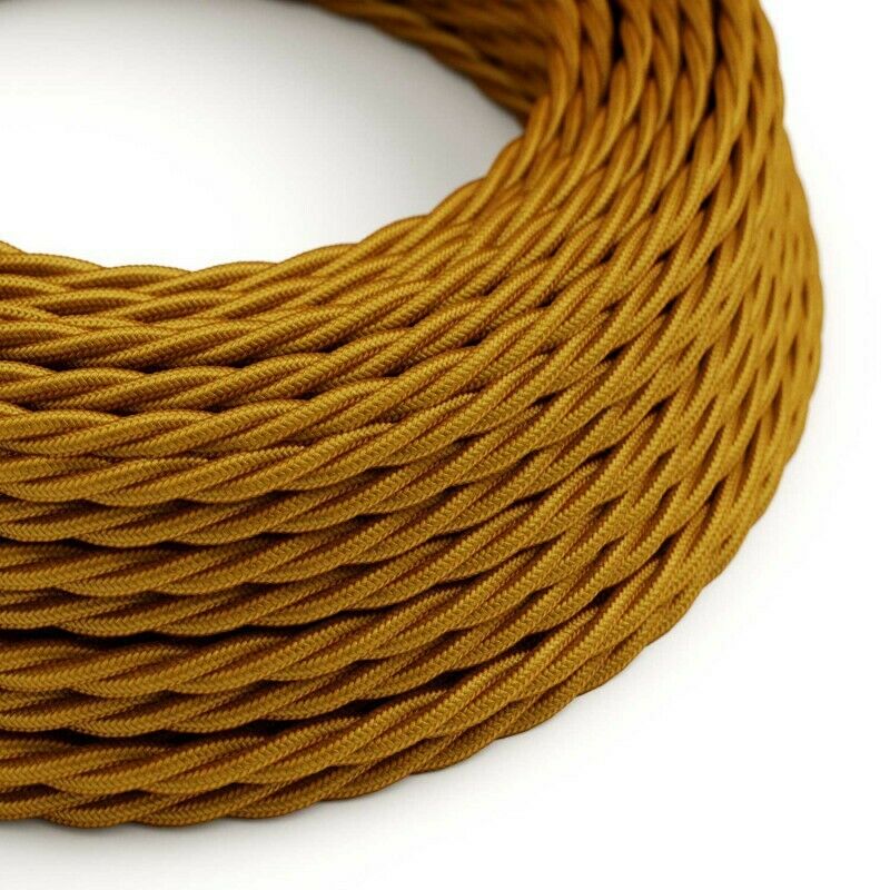 3 Core Twisted Fabric Flex Electrical Wire~2107