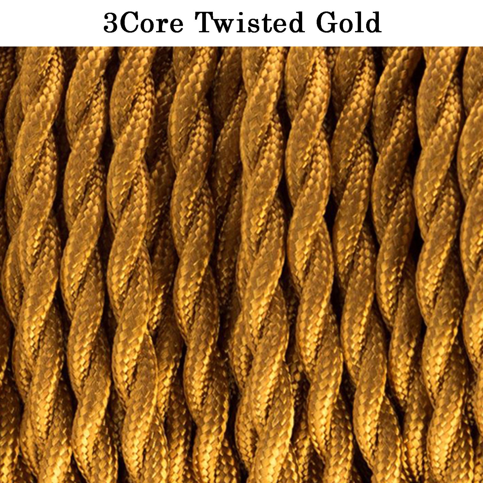 3 Core Twisted Fabric Flex Electrical Wire~2107
