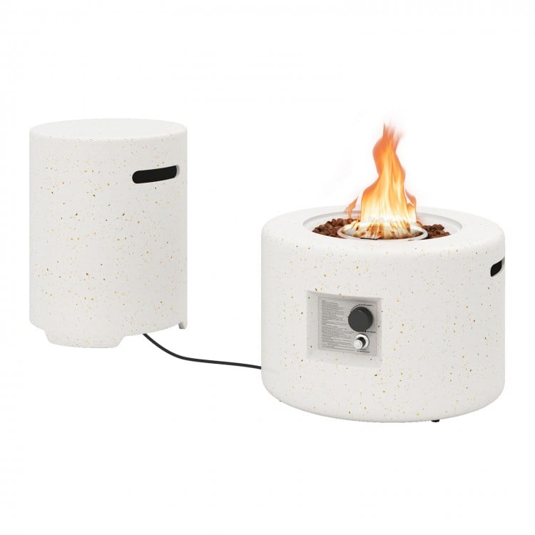 40,000 BTU Fire Pit Table Set with Hideaway Tank Holder