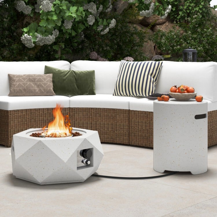 40,000 BTU Fire Pit Table Set with Stainless Steel Burner