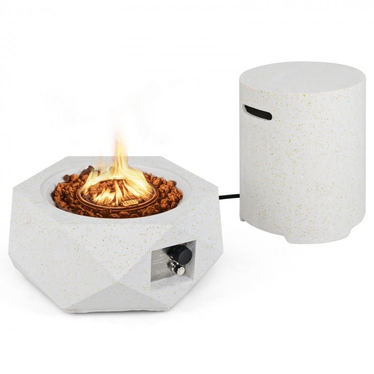 40,000 BTU Fire Pit Table Set with Stainless Steel Burner