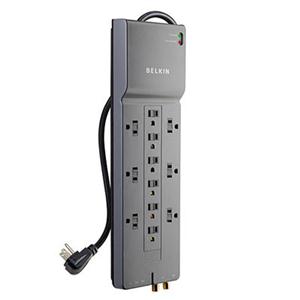 Belkin 12-Outlet Home/Office Surge Protector with 8-foot cord - 8 foot Cable - Black - 3780 Joules