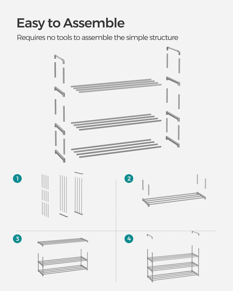 SONGMICS Metal Shoe Rack