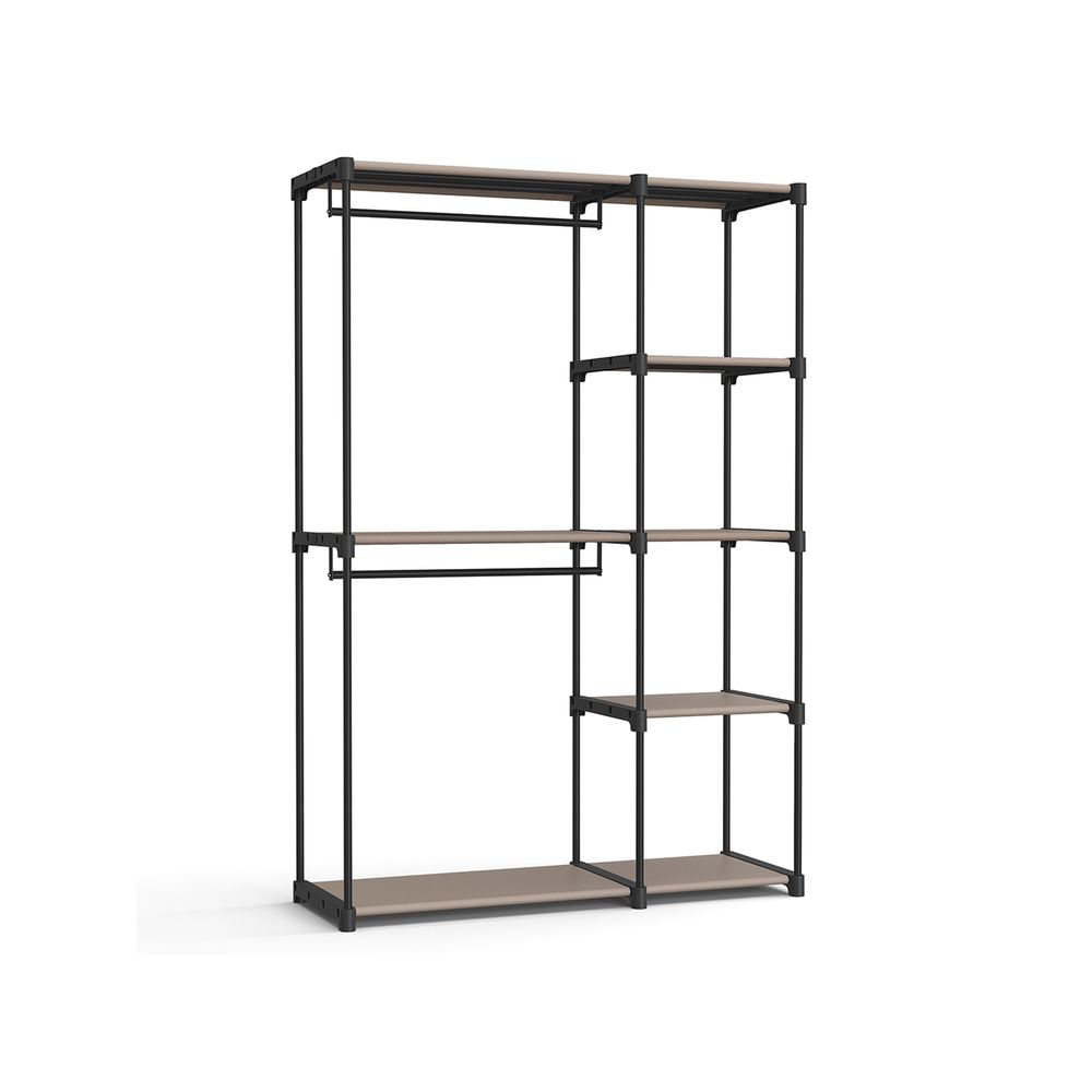 SONGMICS Freestanding Closet Organizer with Shelves, Hanging Rods