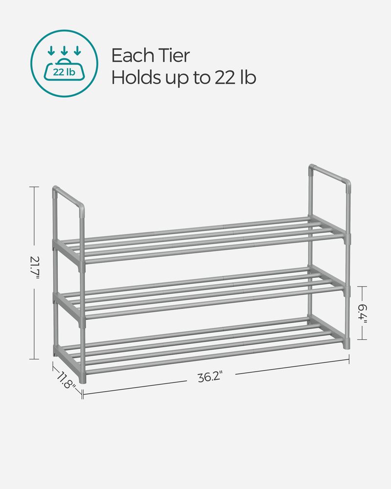 SONGMICS Metal Shoe Rack