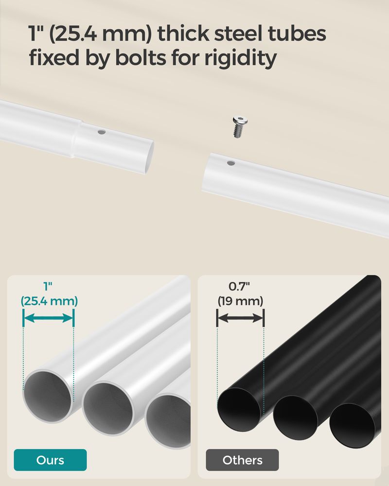 SONGMICS Clothes Rack with Wheels and Dense Mesh Storage Shelf