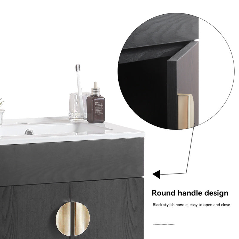 20''Bathroom Vanity black Excluding sink Without ceramic basin
