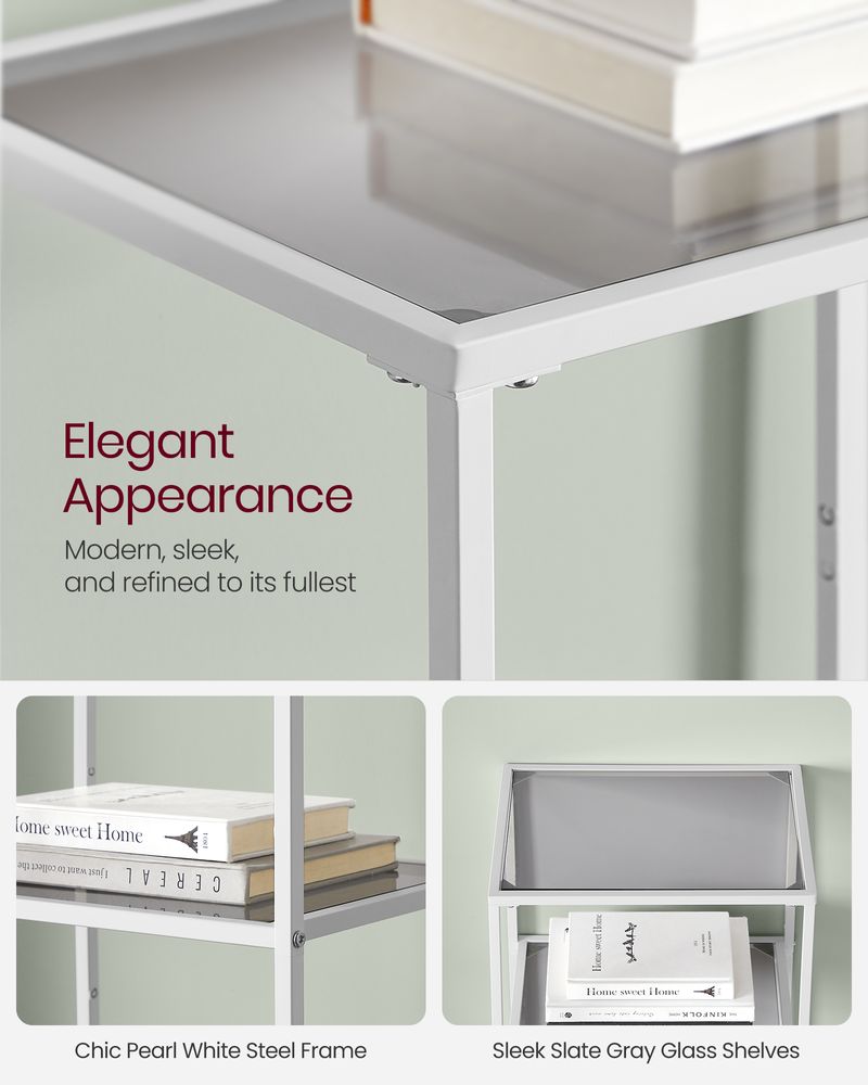 VASAGLE Bookcase, Slim Shelving Unit