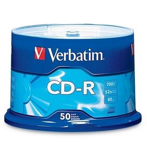 Verbatim 94691 CD Recordable Media - CD-R - 52x - 700 MB - 50 Pack Spindle