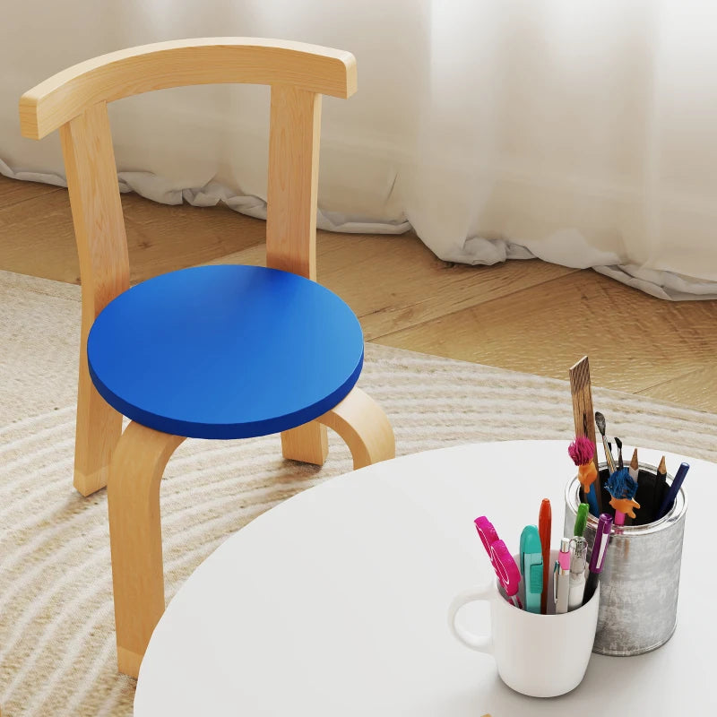 Qaba Wooden Kids Table and Chairs Set, Toddler Table and Chairs Set for 3-8 Years, Multi-Coloured