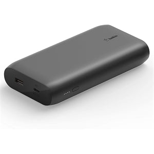 Belkin 30W USB-C 2-Port Power Bank - 20k mAh - 1xUSB-C (30W), 1xUSB-A (12W) - Portable Charger - Black