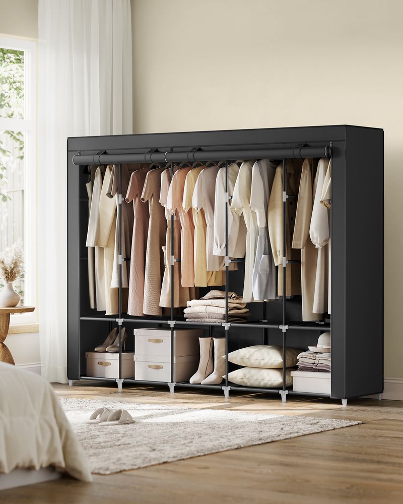 SONGMICS Wardrobe Closet Organizer with Cover