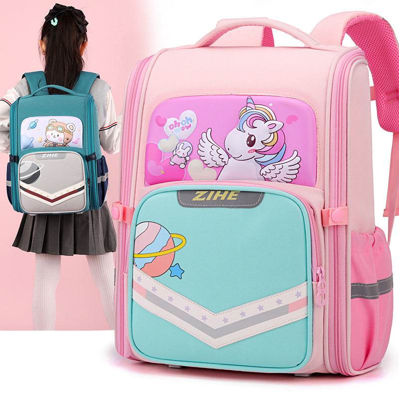 Back Support Large Capacity Cartoon Backpack for School