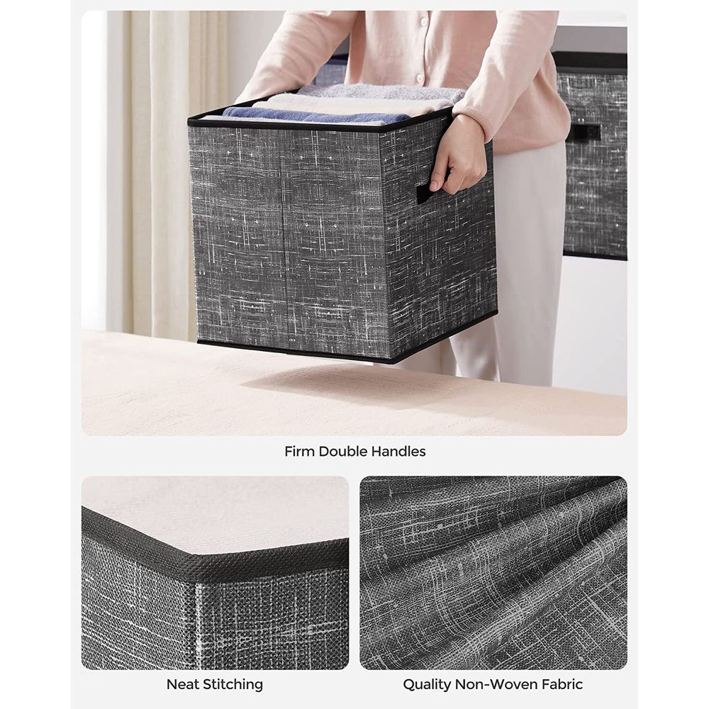 SONGMICS Non-Woven Fabric Storage Cubes with Double Handles