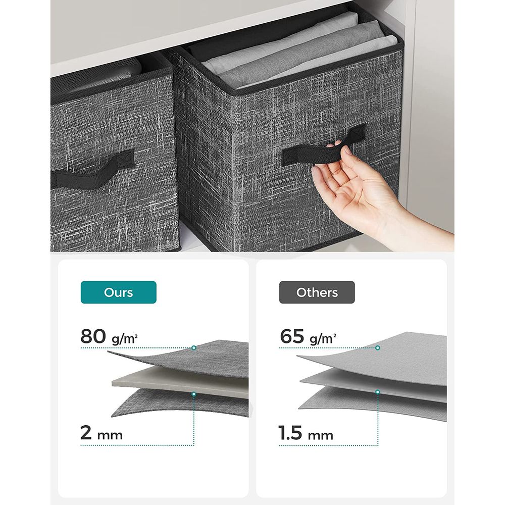 SONGMICS Non-Woven Fabric Storage Cubes with Double Handles