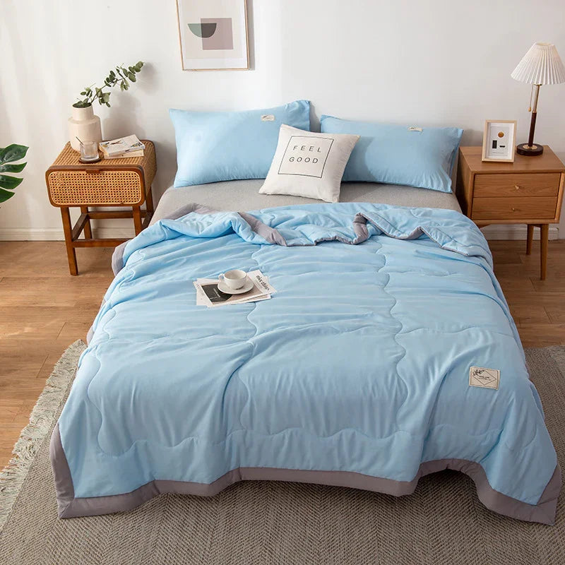 Pure Color Washed Cotton Summer Air Conditioning Duvet