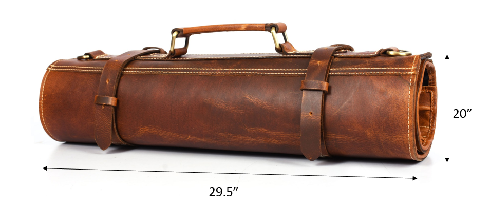 Aurora Leather Knife Roll 10 Slot