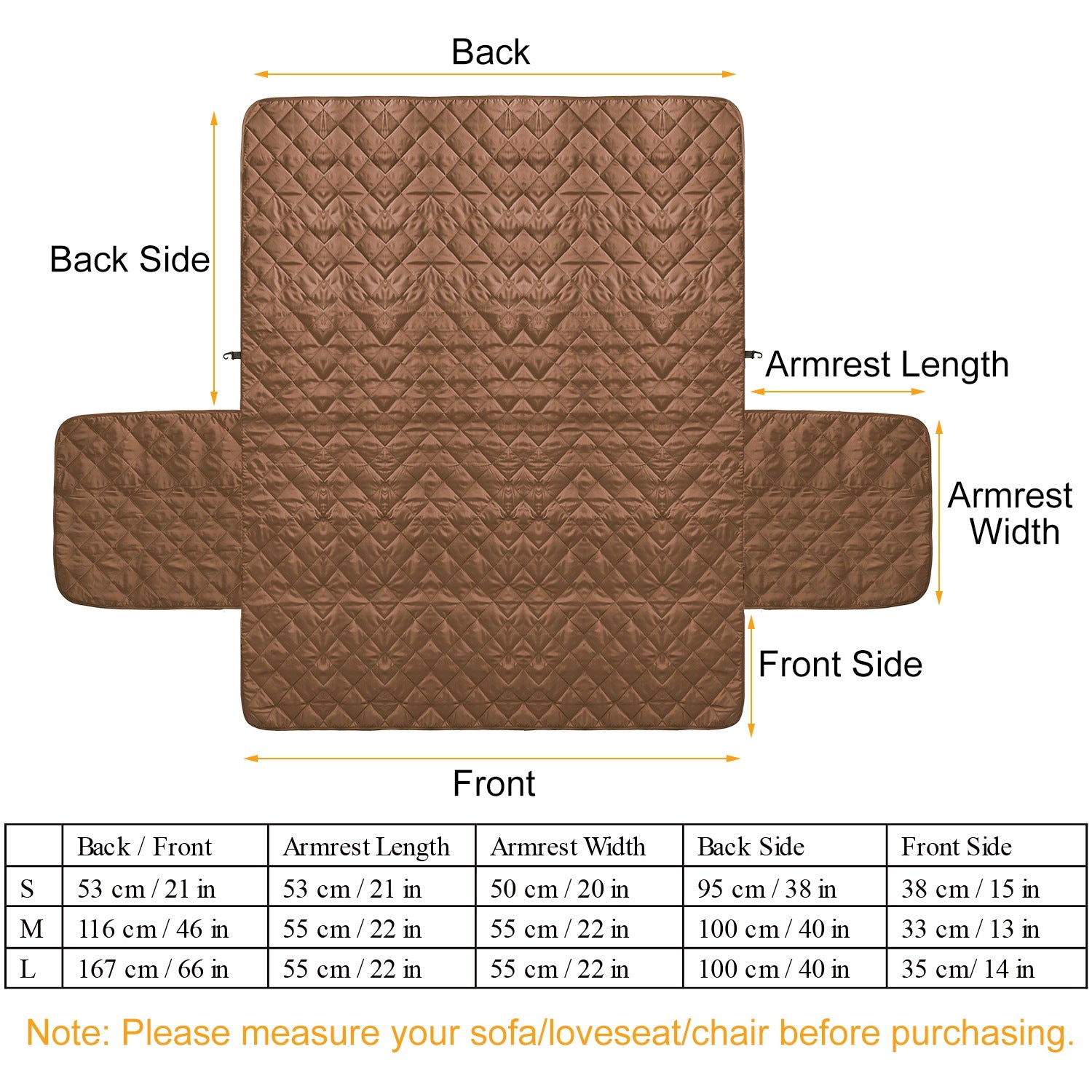 Reversible Sofa Cover Chair Loveseat Couch Microfiber Slipcover Cushion Furniture Protector Shield Water-Resistant w/ Elastic Strap for Kids Pet Dog C