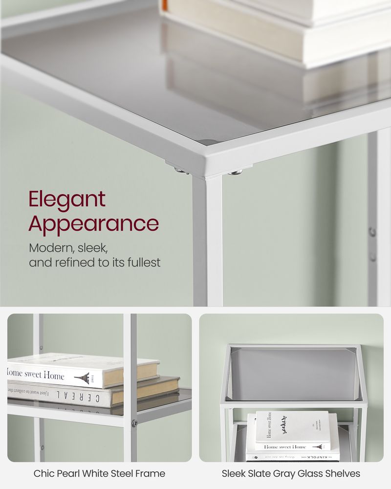 VASAGLE Bookcase, Slim Shelving Unit
