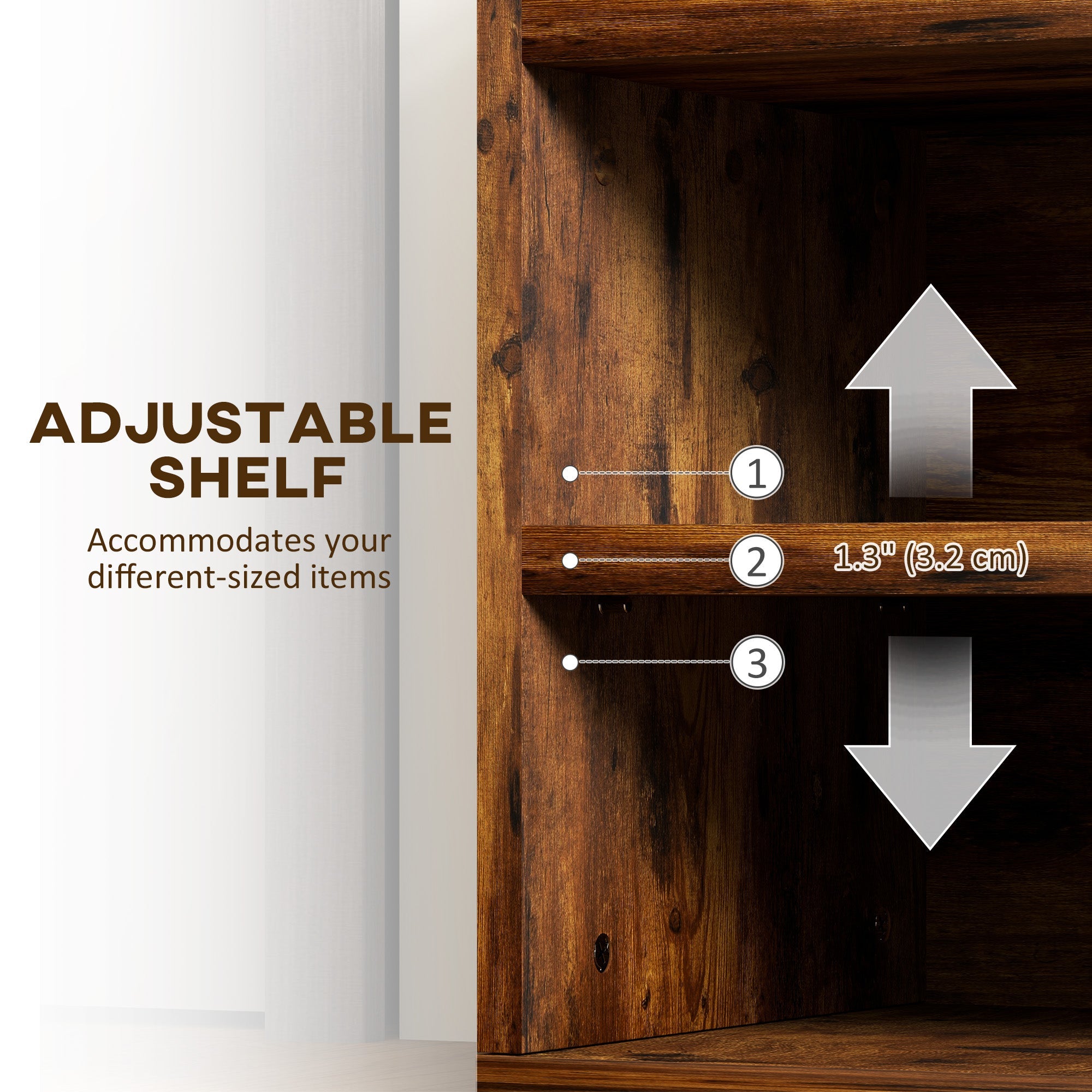 HOMCOM Shoe Bench Entryway Storage Rack with Padded Cushion, Hidden Storage for Hallway, Living Room, Rustic Brown