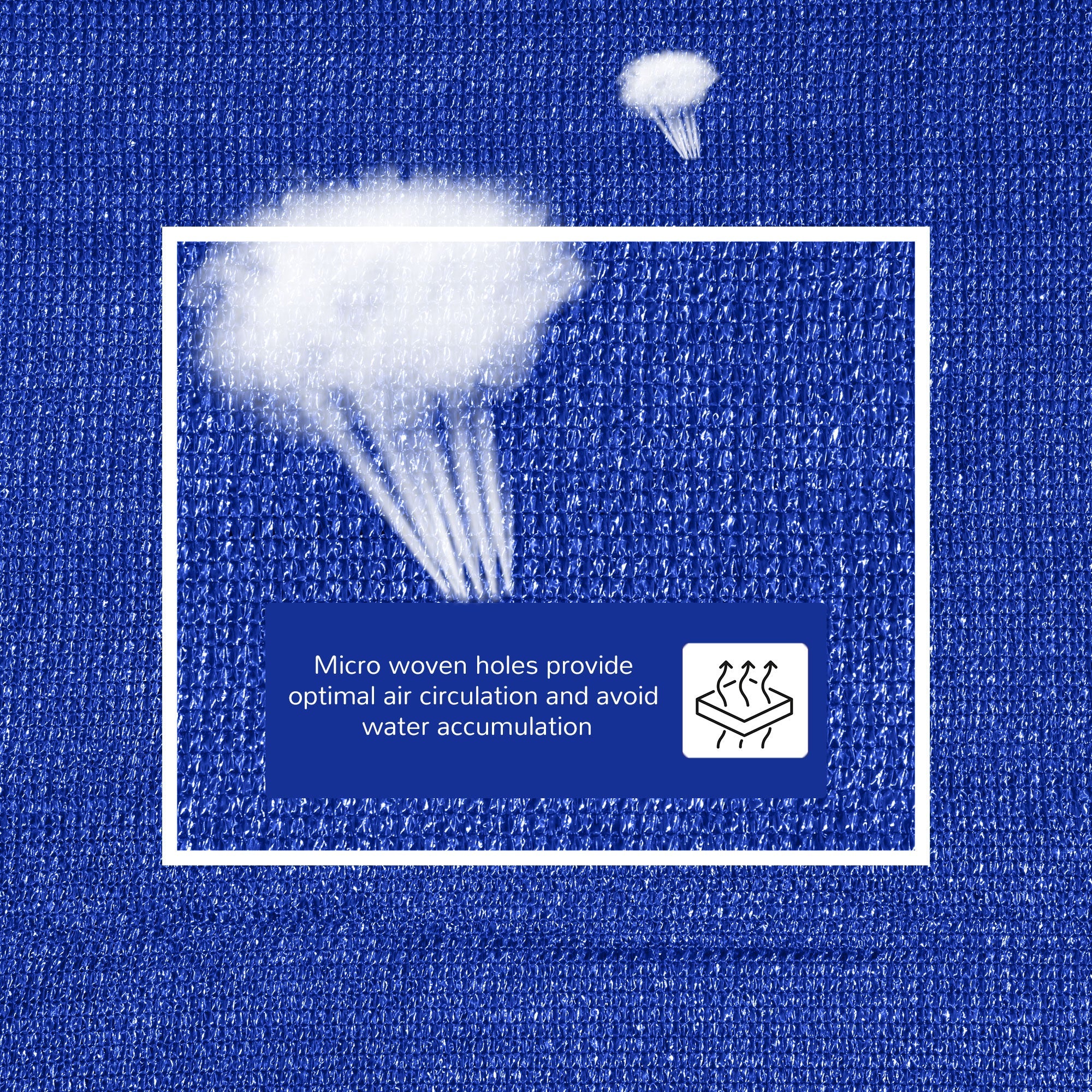 Outsunny Shaded Sanctuary: Rectangle 20'x16' Sun Shade Sail Top Cover Fabric for Outdoor Shelter, Garden, Blue with Carrying Bag