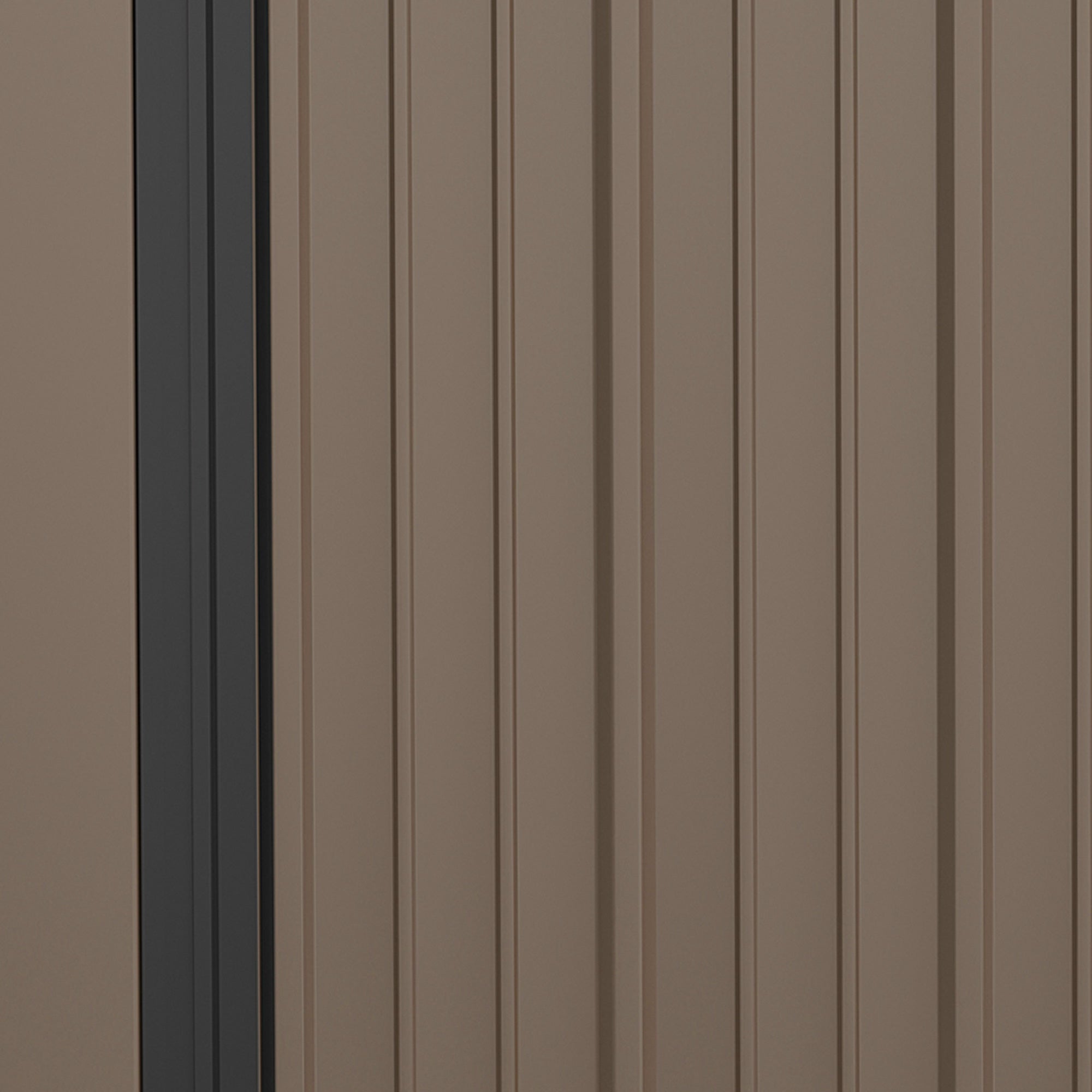 Outsunny Outdoor Storage Shed 5' x 3' Steel Garden Single Lockable Door Tool Storage Brown