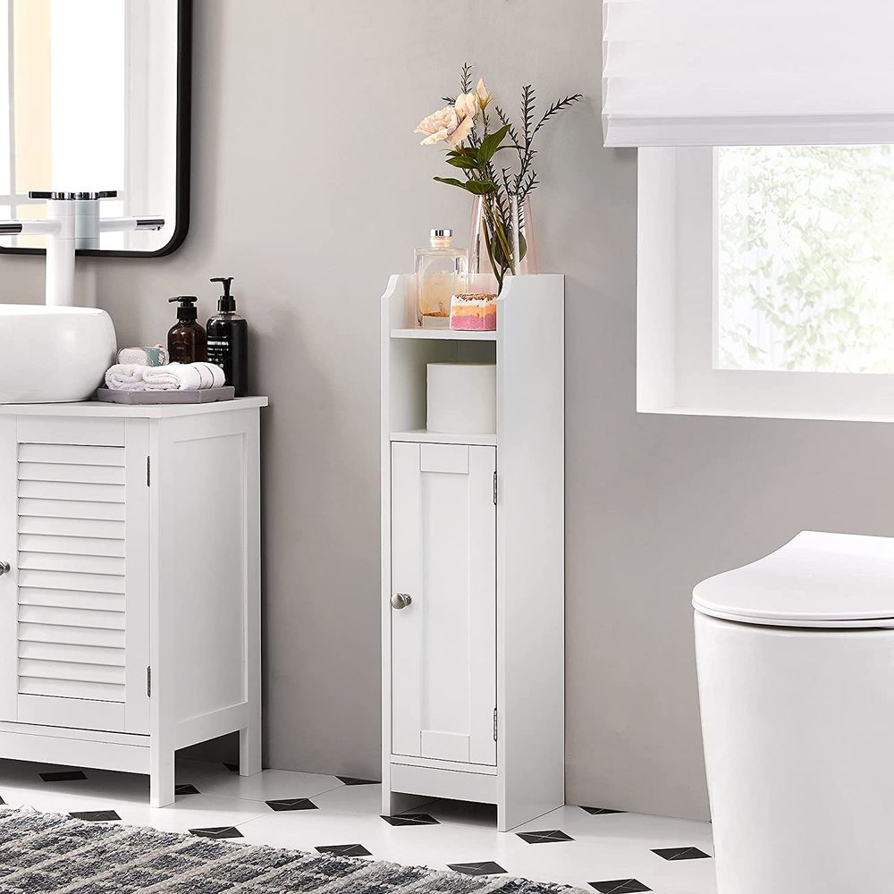 VASAGLE Small Bathroom Storage Corner Floor Cabinet