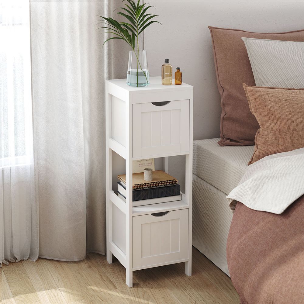 VASAGLE Bathroom Floor Cabinet with 2 Drawers