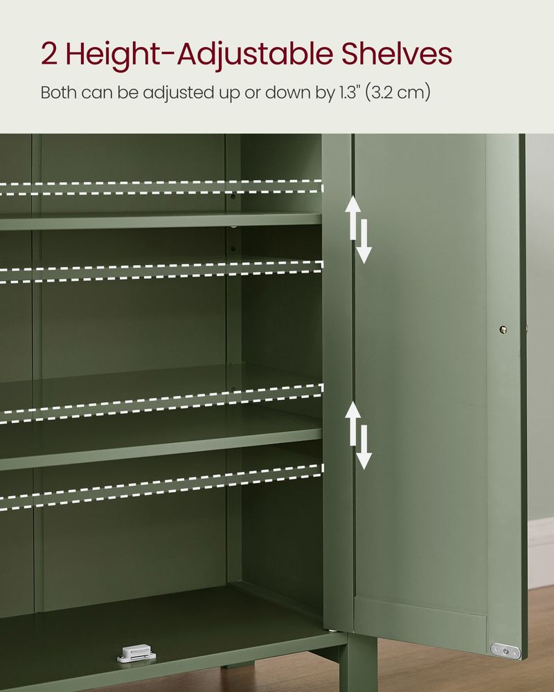 VASAGLE Bathroom Storage Unit with 2 Adjustable Shelves