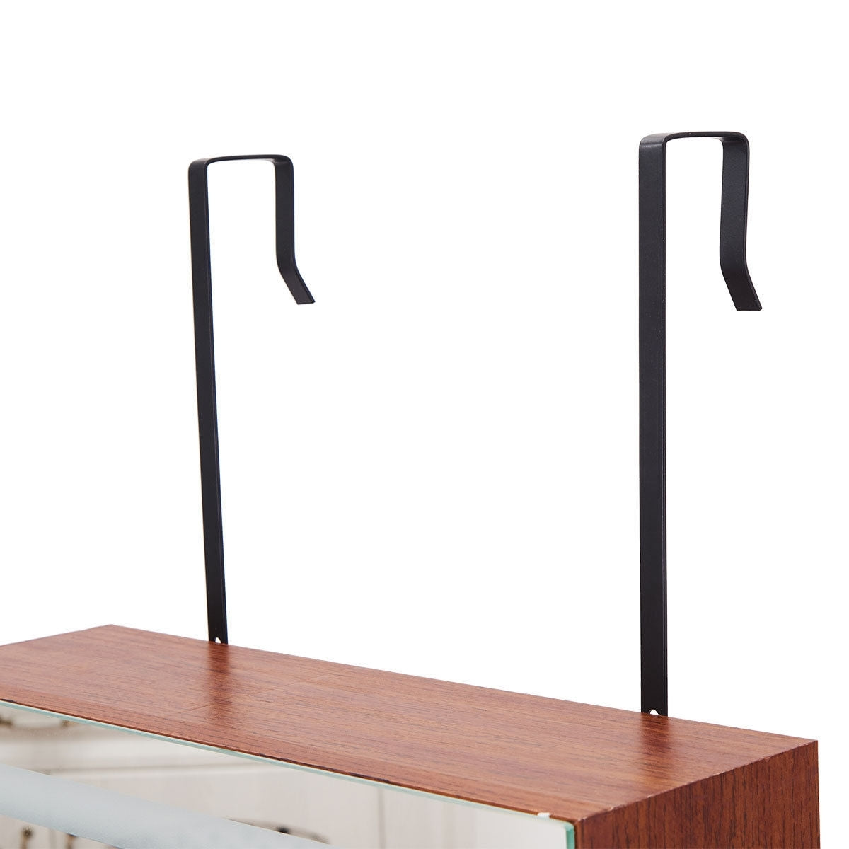 Door Wall Mount Touch Screen Mirrored Jewelry Cabinet-BrownÂ