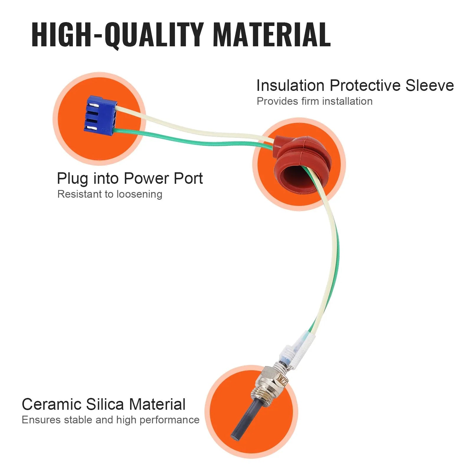 VEVOR Diesel Heater Glow Plug Kit, Ceramic Glow Plug Repair Kit with Removal Fitting Tool, Diesel Heater Rebuild Kit for 2KW/5KW/8KW Air Diesel Parking Heater Replacement