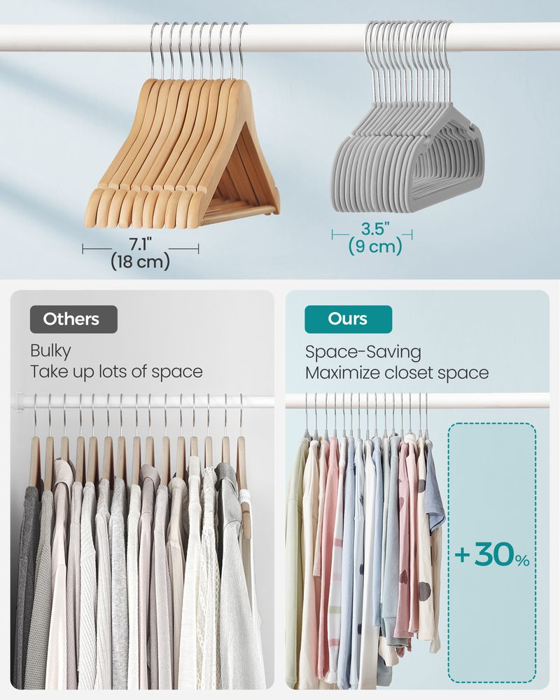 SONGMICS Kids Hangers 50 Pack