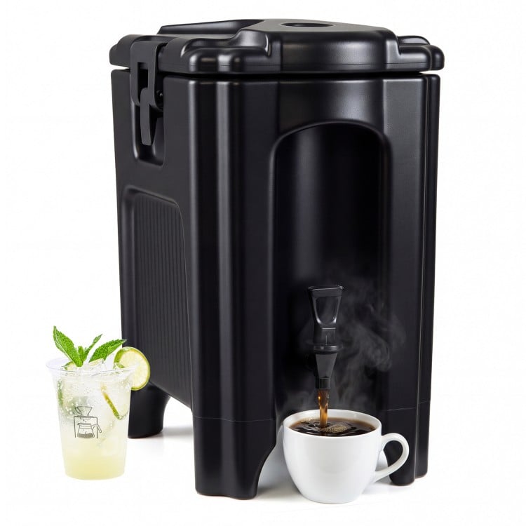 4.4 Gallons Insulated Beverage Dispenser with Handles and Drip-Proof Faucet