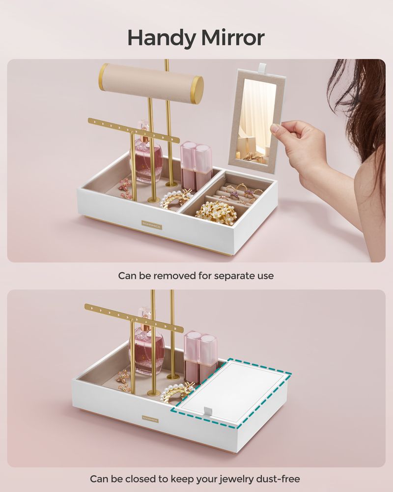 SONGMICS Jewelry Holder with Necklace Earring Bracelet Holder