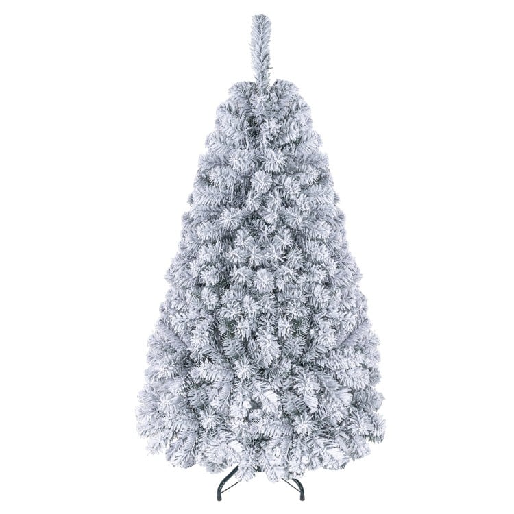 4.5 Ft Pre-Lit Premium Snow Flocked Hinged Artificial Christmas Tree