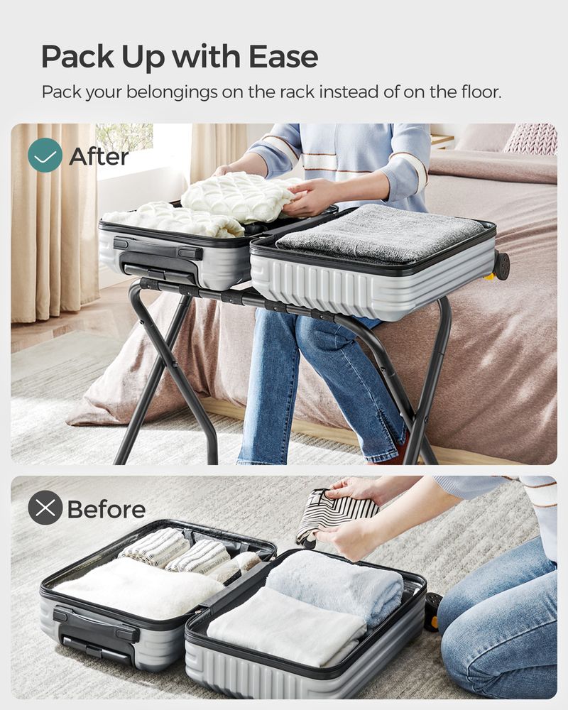 SONGMICS Folding Luggage Rack