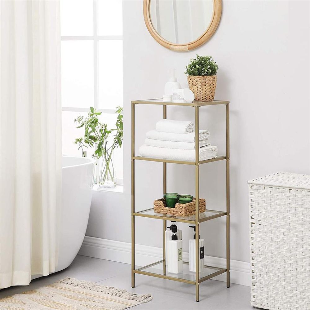 VASAGLE Bookcase, Slim Shelving Unit
