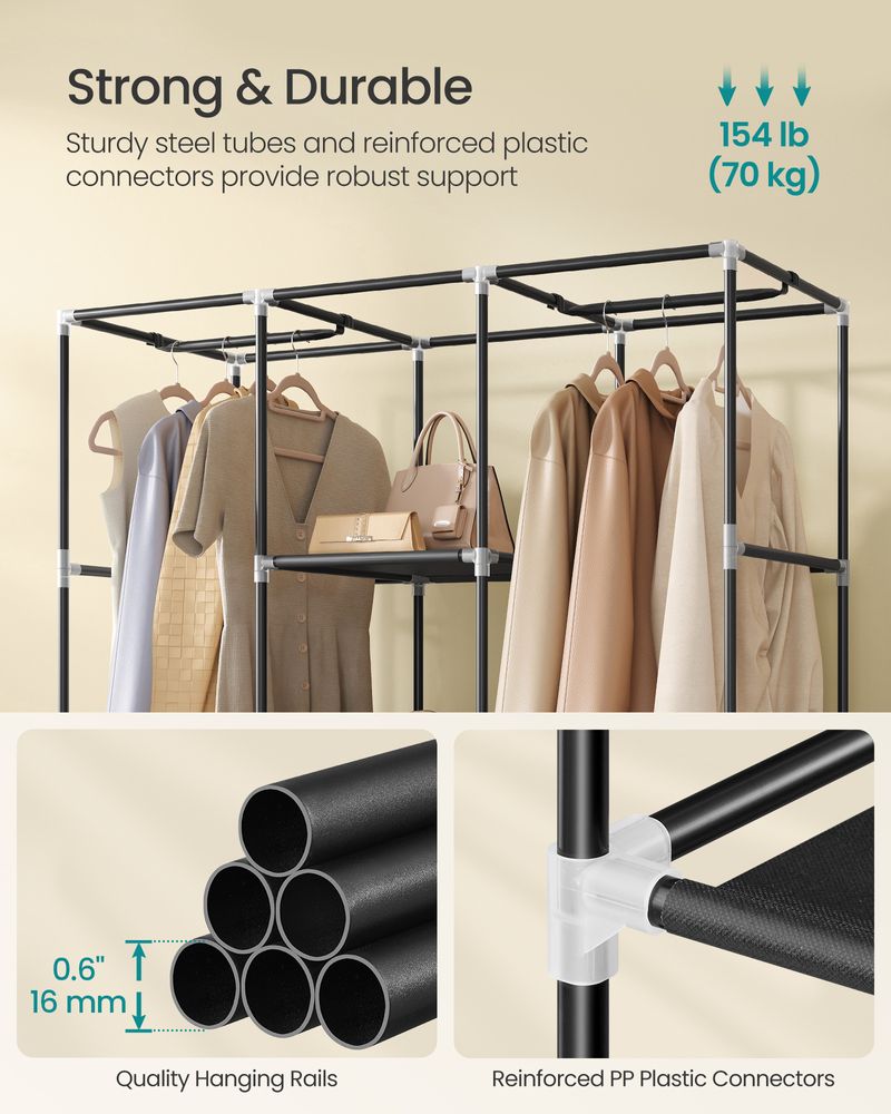 SONGMICS Portable Closet with Non-Woven Fabric Cover