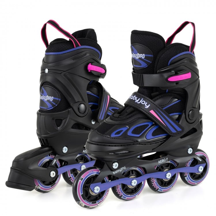4 Sizes Adjustable Blade Roller with Light-up Wheels for Youth-Purple