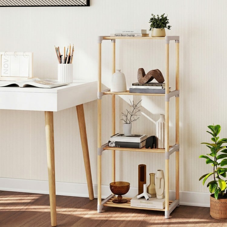 5-Tier Bookshelf with Open Shelves for Home Office and Bathroom-5-Tier