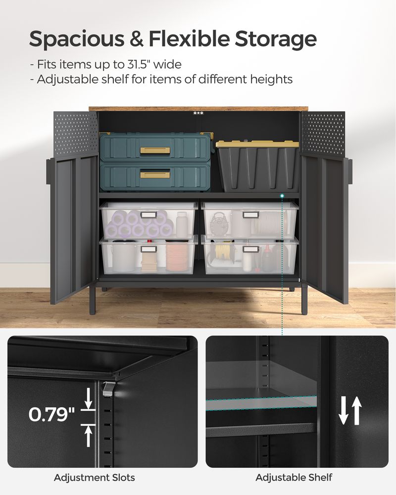 SONGMICS Storage Sideboard with Adjustable Shelves