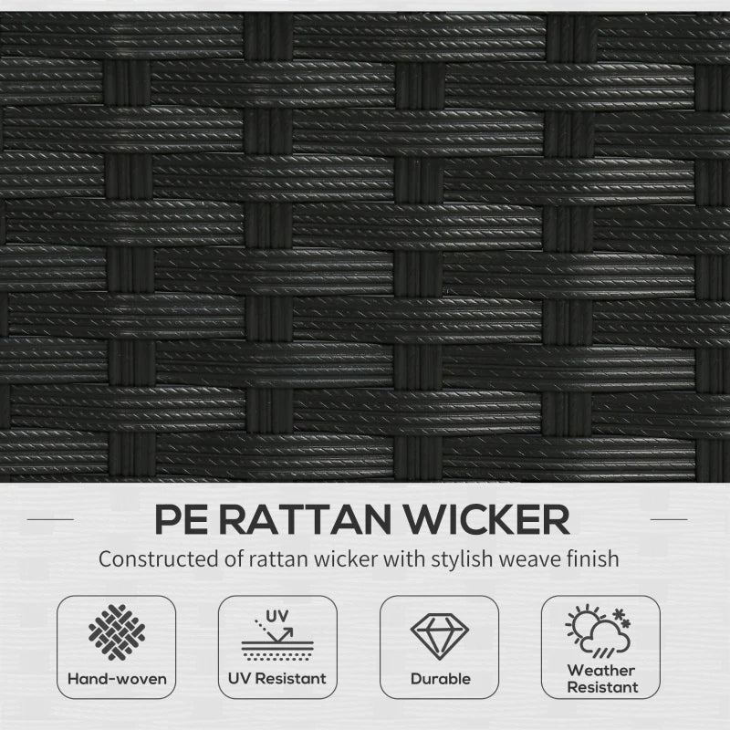 Outsunny Wicker Patio Furniture, Outdoor PE Rattan Sofa Set with Retractable Canopy Pergola, Shade Shelter for Deck, Pool, Garden, Terrace, Grey